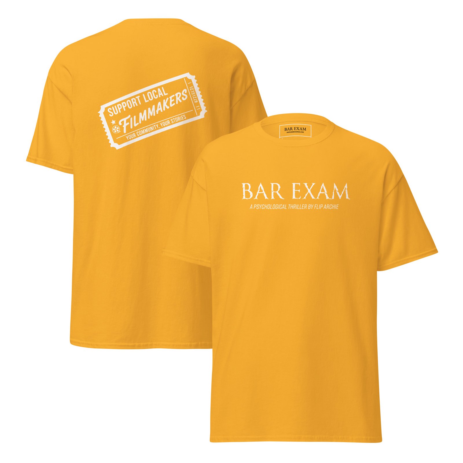 Bar Exam – Support Local Filmmakers Ticket Tee