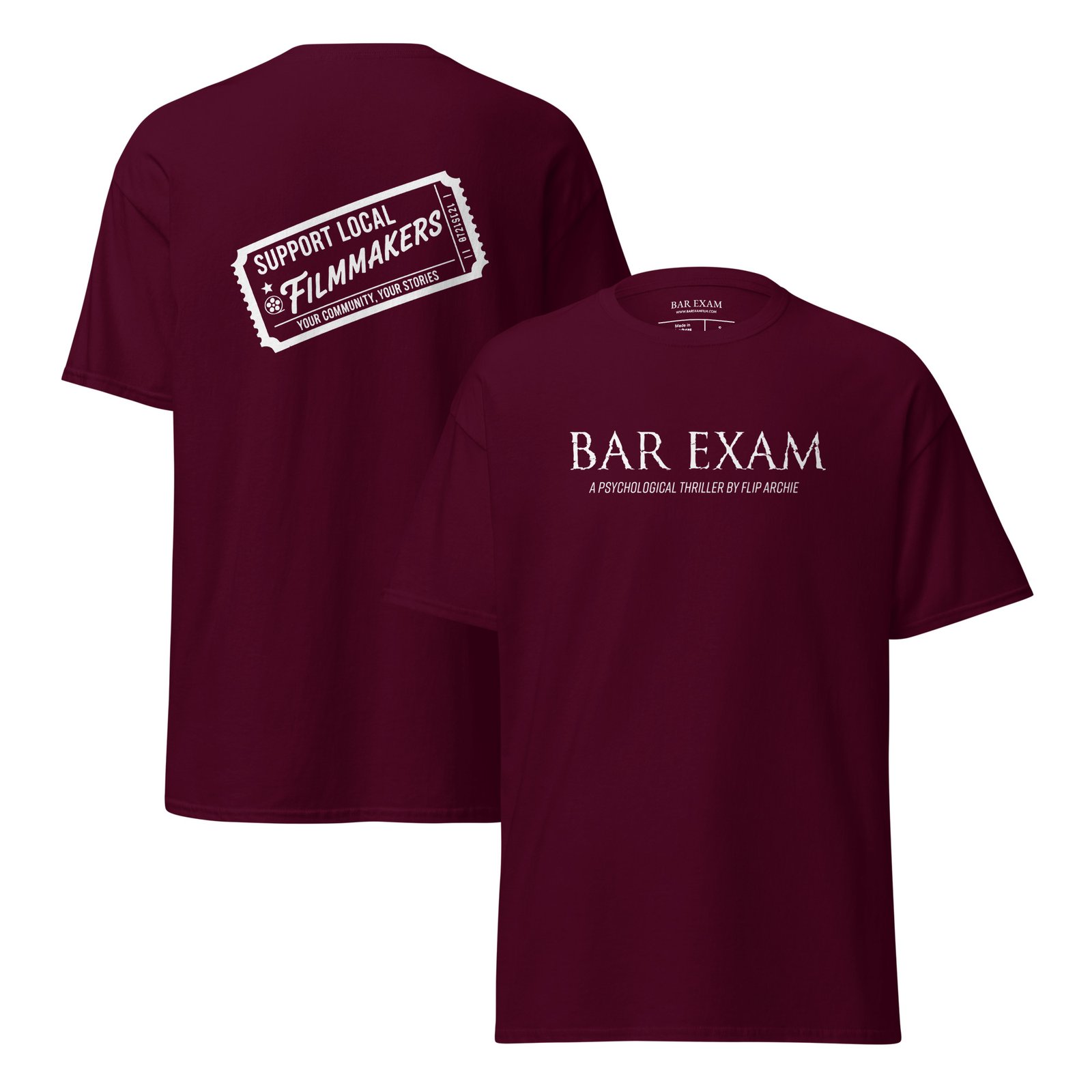Bar Exam – Support Local Filmmakers Ticket Tee